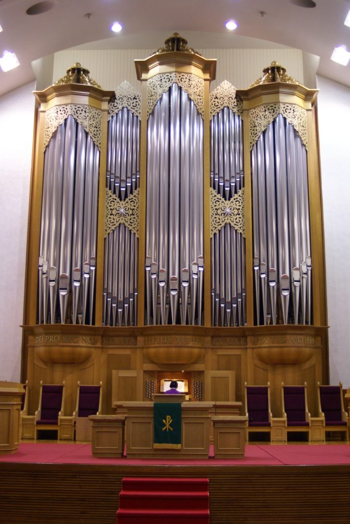 die Orgel der Adam´s Chapel der Keimyung Universität in Daegu, Korea