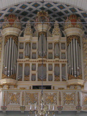 die Orgel der Christkirche in Rendsburg, Schleswig Holstein, Deutschland