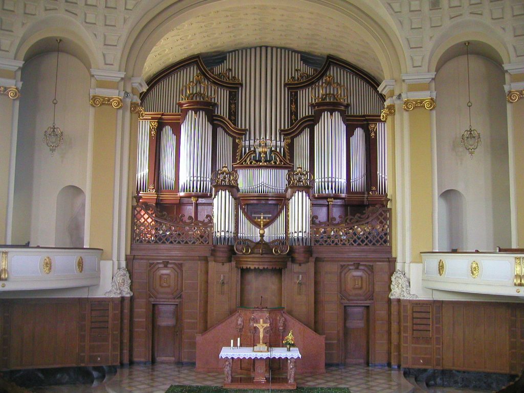 die Orgel der Versöhnungskirche in Völklingen, Saarland, Deutschland