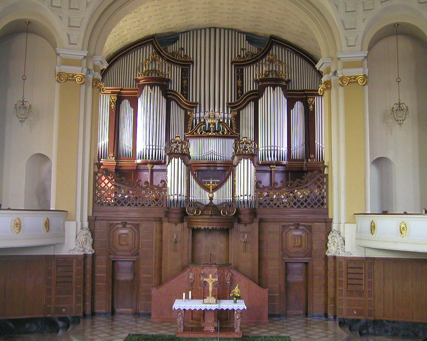 die Orgel der die Orgel der Versöhnungskirche in Völklingen, Saarland, Deutschland